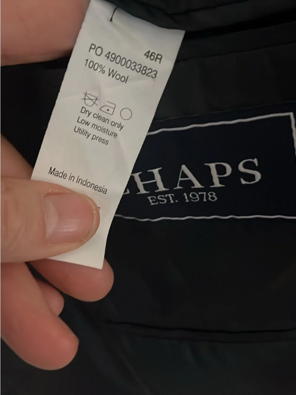 Chaps Black Men's Blazer - Classic Notch Lapel Sport Coat